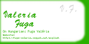 valeria fuga business card